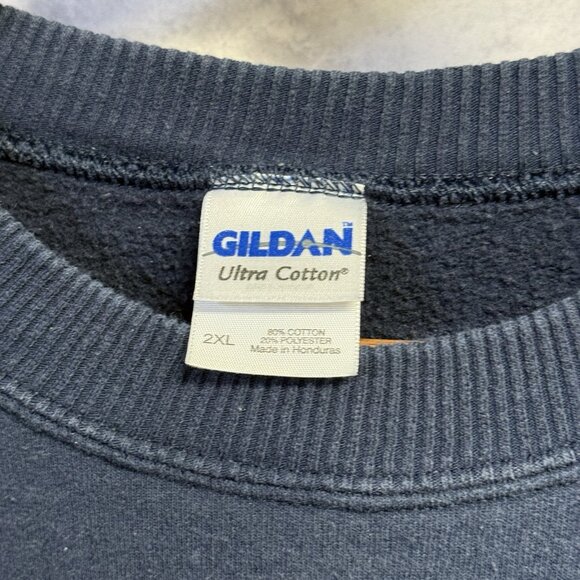 Vintage Fire Dept Sweatshirt Mens 2XL Blue Embroidered Orange Valley - Picture 5 of 7